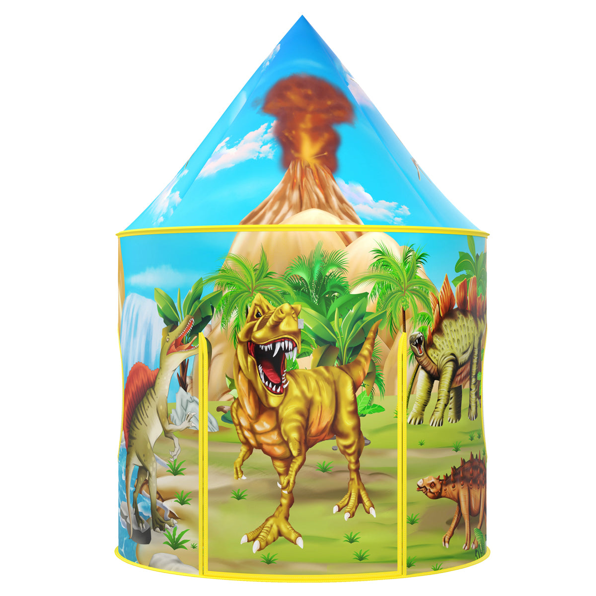 Dinosaur Kids Tent with Dinosaur Drawing Book, Pop Up Play Tent for Kids