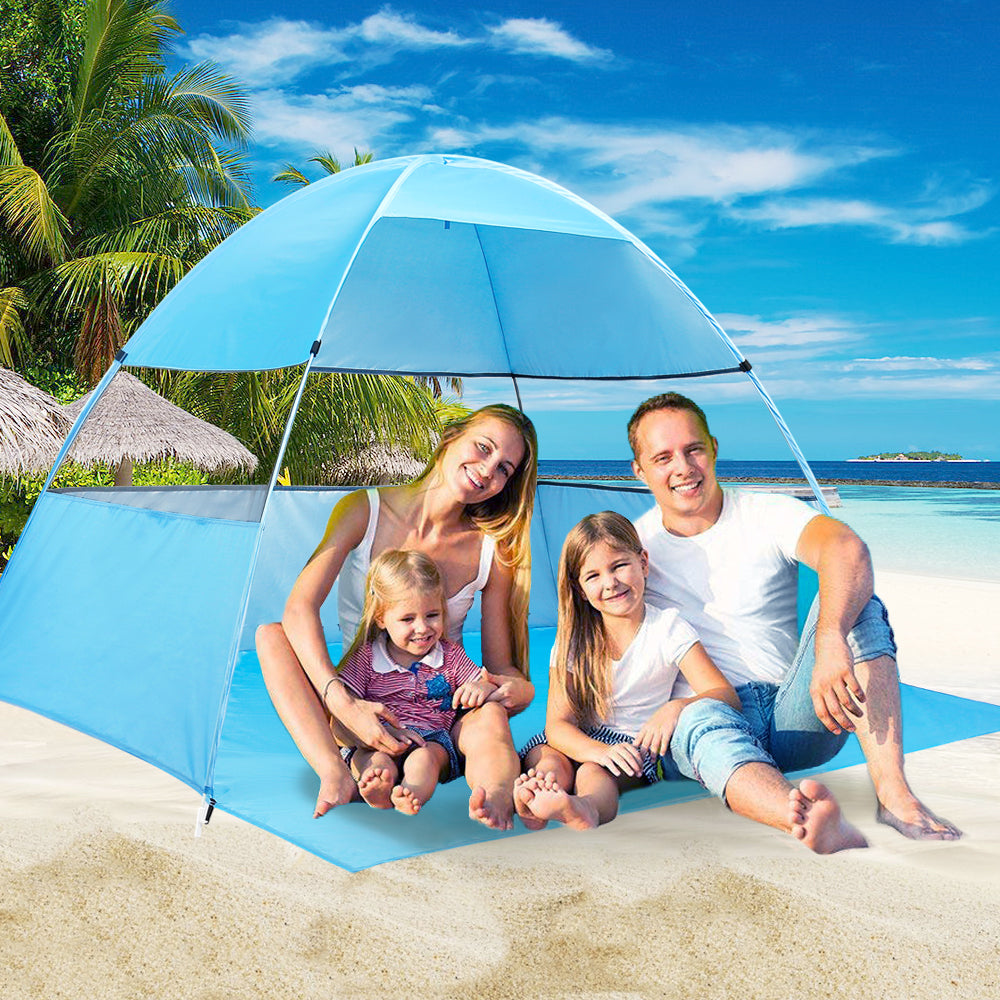 wilwolfer Beach Tent Pop Up Sun Shelter Plus Cabana Automatic Canopy Shade Portable UV Protection IV