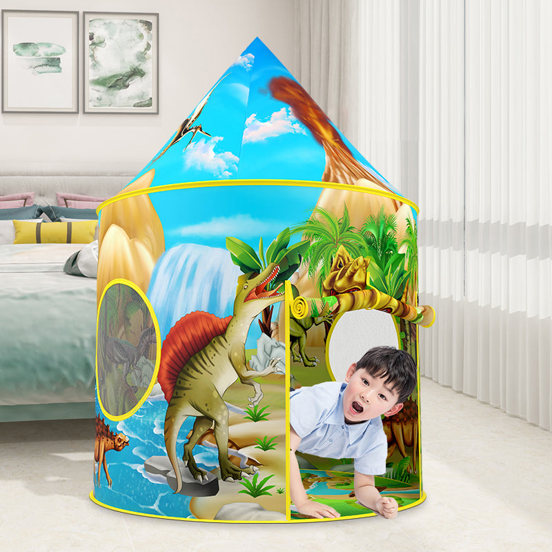 Dinosaur Kids Tent with Dinosaur Drawing Book, Pop Up Play Tent for Kids