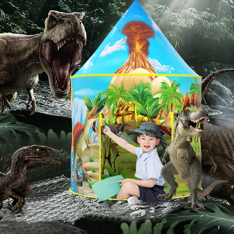 Dinosaur Kids Tent with Dinosaur Drawing Book, Pop Up Play Tent for Kids