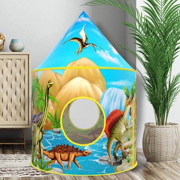 Dinosaur Kids Tent with Dinosaur Drawing Book, Pop Up Play Tent for Kids