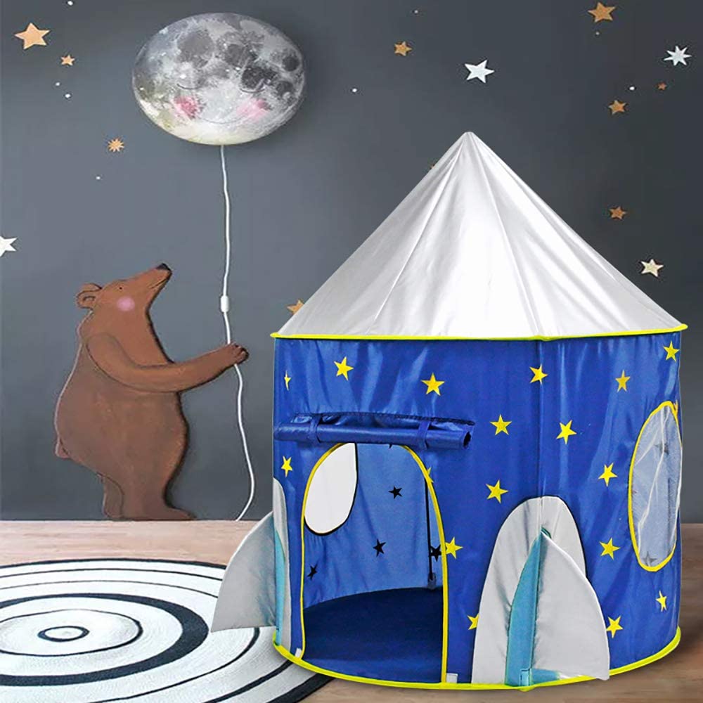 Wilwolfer Rocket Ship Play Tent (Blue)