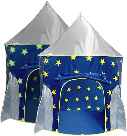 Wilwolfer Rocket Ship Play Tent (Blue)