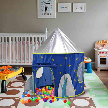 Wilwolfer Rocket Ship Play Tent (Blue)