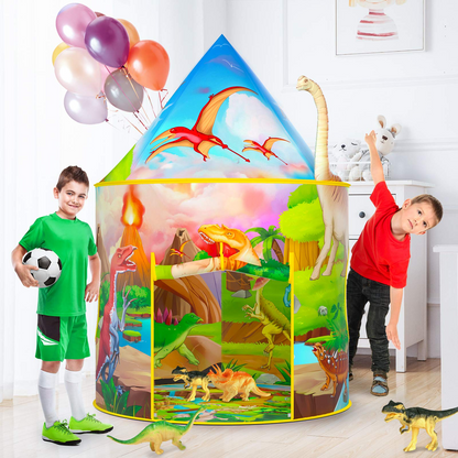 Dinosaur Kids Play Tent with Dinosaur Toys for Boys & Girls – ASTM Certified (Dinosaur Tent)