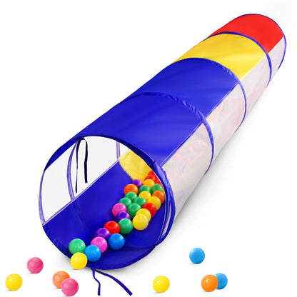Kids Play Tunnel for Toddlers, 6 Foot Pop Up Crawl Through Tunnel Play Tent for Baby Infant Children or Dog with 2 Mesh Sides