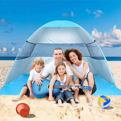 Wilwolfer Pop Up Beach Tent for 3 or 4 Person (Blue)