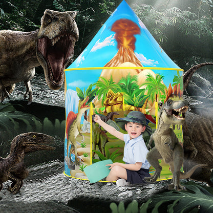 Dinosaur Kids Tent with Dinosaur Drawing Book, Pop Up Play Tent for Kids